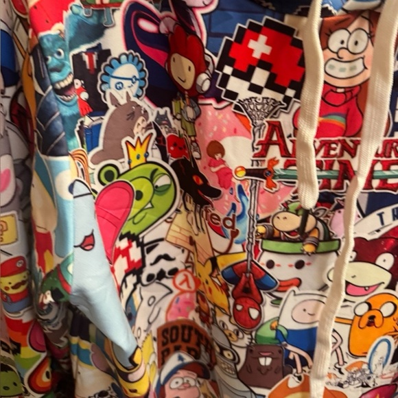 NEWCOSPLAY LG Hoodie Adventure Time Cartoon Network South Park Graphic Pokemon - Picture 11 of 17